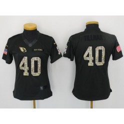 Women Nike Arizona Cardinals #40 Pat Tillman Anthracite 2016 Salute to Service Limited NFL Jersey