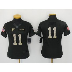 Women Nike Atlanta Falcons #11 Julio Jones Anthracite 2016 Salute to Service NFL Jersey