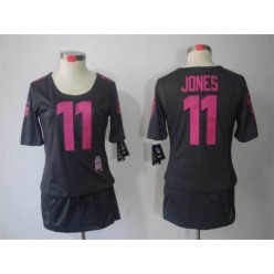 Women Nike Atlanta Falcons #11 Julio Jones Breast Cancer Awareness Gray Jersey