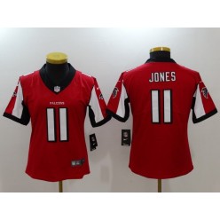 Women Nike Atlanta Falcons #11 Julio Jones Red 2017 Vapor Untouchable Stitched NFL Limited Jersey