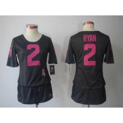 Women Nike Atlanta Falcons #2 Matt Ryan Breast Cancer Awareness Gray Jersey