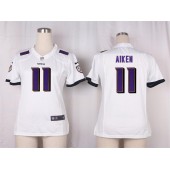 Women Nike Baltimore Ravens #11 Kamar Aiken Game White NFL Jersey