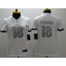 Women Nike Baltimore Ravens #18 Breshad Perriman Platinum White Limited NFL Jersey
