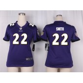 Women Nike Baltimore Ravens #22 Jimmy Smith Game Purple Team Color NFL Jersey