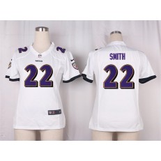 Women Nike Baltimore Ravens #22 Jimmy Smith Game White NFL Jersey
