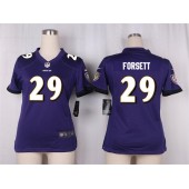 Women Nike Baltimore Ravens #29 Forsett Game Purple Team Color NFL Jersey