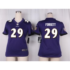 Women Nike Baltimore Ravens #29 Forsett Game Purple Team Color NFL Jersey