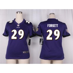 Women Nike Baltimore Ravens #29 Forsett Game Purple Team Color NFL Jersey