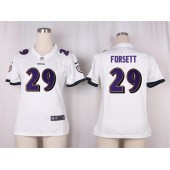 Women Nike Baltimore Ravens #29 Forsett Game White NFL Jersey