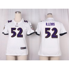 Women Nike Baltimore Ravens #52 Ray Lewis Game White NFL Jersey