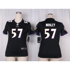 Women Nike Baltimore Ravens #57 C.J. Mosley Game Black Alternate NFL Jersey