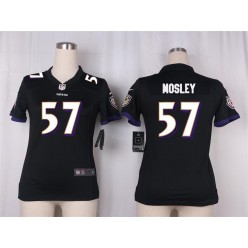 Women Nike Baltimore Ravens #57 C.J. Mosley Game Black Alternate NFL Jersey