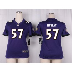 Women Nike Baltimore Ravens #57 C.J. Mosley Game Purple Team Color NFL Jersey