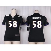 Women Nike Baltimore Ravens #58 Elvis Dumervil Game Black Alternate NFL Jersey