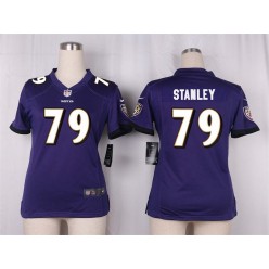 Women Nike Baltimore Ravens #79 Ronnie Stanley Game Purple Team Color NFL Jersey