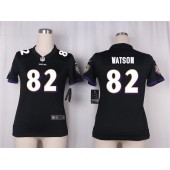 Women Nike Baltimore Ravens #82 Benjamin Watson Game Black Alternate NFL Jersey