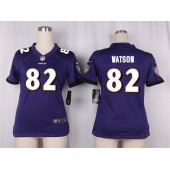 Women Nike Baltimore Ravens #82 Benjamin Watson Game Purple Team Color NFL Jersey