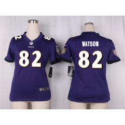 Women Nike Baltimore Ravens #82 Benjamin Watson Game Purple Team Color NFL Jersey