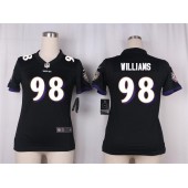Women Nike Baltimore Ravens #98 Brandon Williams Game Black Alternate NFL Jersey