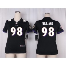 Women Nike Baltimore Ravens #98 Brandon Williams Game Black Alternate NFL Jersey