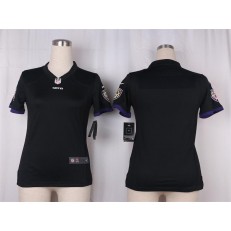 Women Nike Baltimore Ravens Blank Game Black Alternate NFL Jersey