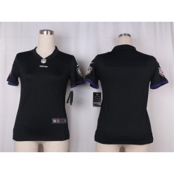 Women Nike Baltimore Ravens Blank Game Black Alternate NFL Jersey