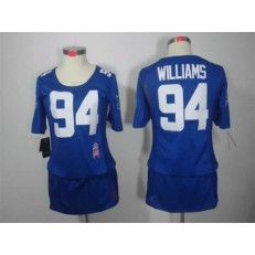 Women Nike Buffalo Bills #94 Mario Williams Breast Cancer Awareness Blue NFL Jersey