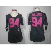 Women Nike Buffalo Bills #94 Mario Williams Breast Cancer Awareness Gray NFL Jersey