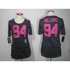 Women Nike Buffalo Bills #94 Mario Williams Breast Cancer Awareness Gray NFL Jersey