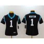 Women Nike Carolina Panthers #1 Cam Newton Black 2017 Vapor Untouchable Stitched NFL Limited Jersey
