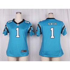 Women Nike Carolina Panthers #1 Cam Newton Game Blue Alternate NFL Jersey