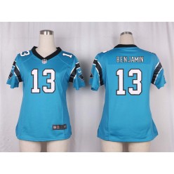 Women Nike Carolina Panthers #13 Kelvin Benjamin Game Blue Alternate NFL Jersey