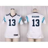 Women Nike Carolina Panthers #13 Kelvin Benjamin Game White NFL Jersey