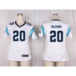 Women Nike Carolina Panthers #20 Kurt Coleman Game White NFL Jersey