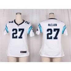 Women Nike Carolina Panthers #27 Robert McClain Game White NFL Jersey
