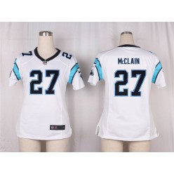 Women Nike Carolina Panthers #27 Robert McClain Game White NFL Jersey