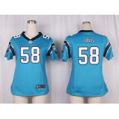 Women Nike Carolina Panthers #58 Thomas Davis Game Blue Alternate NFL Jersey
