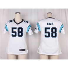 Women Nike Carolina Panthers #58 Thomas Davis Game White NFL Jersey