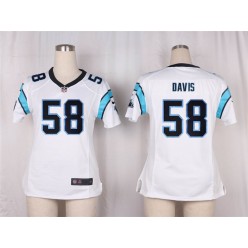 Women Nike Carolina Panthers #58 Thomas Davis Game White NFL Jersey