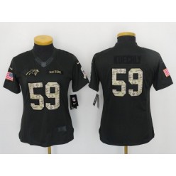 Women Nike Carolina Panthers #59 Luke Kuechly Anthracite 2016 Salute to Service Limited NFL Jersey