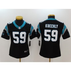 Women Nike Carolina Panthers #59 Luke Kuechly Black 2017 Vapor Untouchable Stitched NFL Limited Jersey