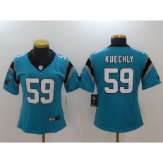 Women Nike Carolina Panthers #59 Luke Kuechly Blue Vapor Untouchable Limited NFL Jersey