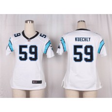 Women Nike Carolina Panthers #59 Luke Kuechly Game White NFL Jersey