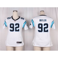 Women Nike Carolina Panthers #92 Vernon Butler Game White NFL Jersey
