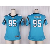 Women Nike Carolina Panthers #95 Charles Johnson Game Blue Alternate NFL Jersey