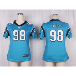 Women Nike Carolina Panthers #98 Star Lotulelei Game Blue Alternate NFL Jersey