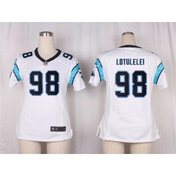 Women Nike Carolina Panthers #98 Star Lotulelei Game White NFL Jersey