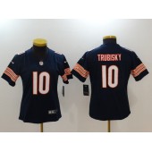 Women Nike Chicago Bears #10 Mitchell Trubisky Navy Blue NFL Jersey