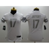 Women Nike Chicago Bears #17 Alshon Jeffery White Platinum NFL Limited Jersey