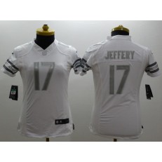 Women Nike Chicago Bears #17 Alshon Jeffery White Platinum NFL Limited Jersey